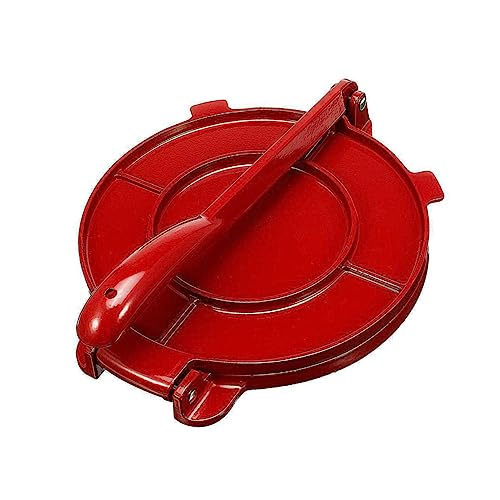 TIDTALEO Tortilla Press - Metal, Aluminum Alloy, Red, Rectangular, Non-Stick, 1 Count, Oven Safe Up to 500°F, Food Preparation Tool, Kitchen Tool, Bakeware Set