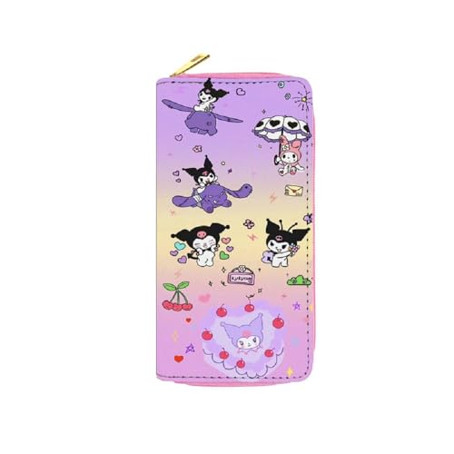 Long Cartoon Wallets for Women Girls Teen,Kawaii Cute Purse Card Holder Organizer