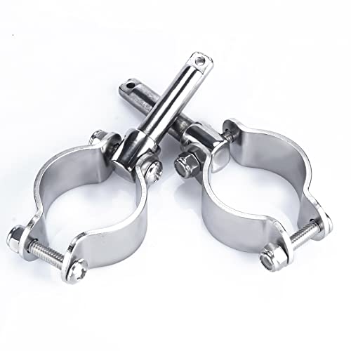 image for smartmarine 2X 316 Stainless Steel Clamp on Oarlocks or Rowlocks,Boat 
