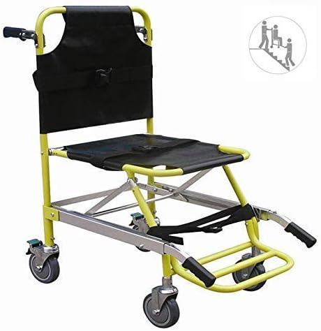 DOSNVG Stair Chair Lift Climbing Wheelchair - Easy Folding Evacuation Chair Attendant Propelled Wheelchairs