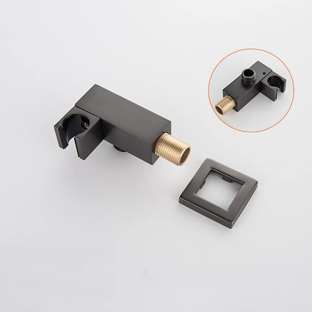 Conjunto de grifería termostática empotrada de Pared Gris para Ducha Tipo Lluvia con Cabezal de Ducha de 10 x 8 Pulgadas y Ducha de Mano, Conjunto de Ducha de Lujo,A