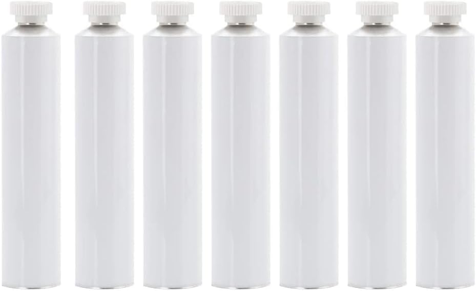 Empty Oil Paint Tube with Needle Cap (40ml, 7 Pack), Unsealed Aluminum Tube for Storing Paints Acrylics, Gouaches, Watercolors, Oils and Other Kinds of Paints