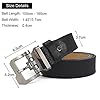 JingHao Ceinture Homme,Ceinture en Cuir Pour Hommes,Ceinture Homme Pour Jeans,Décontracté Travail Hommes Cow-Boy Grande Taille 110cm-160cm Noir Marron 38mm (31"-33"/ longueur 110cm, Noir 3) #3