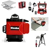 Hooha Laser-Wasserwaagen-Stativ Mit Fernbedienung Baulaser Kreuzlinienlaser 360 Grad Cross Mit Drehsockelbatterieladegerät Laser Wand Mit 2 x Batterie Für Ausrichten Von Wand- Und Bodenfliesen