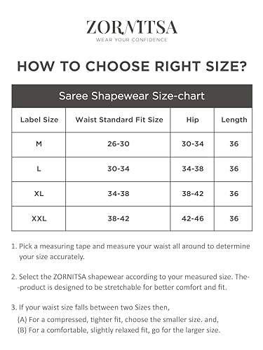 Image of ZORNITSA Lycra Saree Shapewear Petticoat for Women, Cotton Blend Stretchable Saree Petticoat, Shape wear Dress for Saree, Skirts for Women