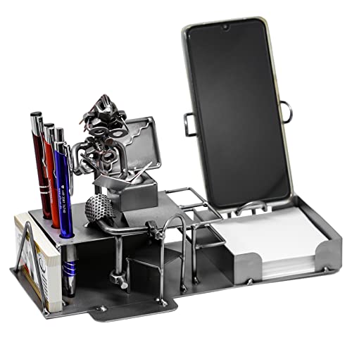 metalman24 Schraubenmännchen BÜRO PC Frau Schreibtisch Organizer HANDYHALTER handgefertigte ausgefallene Geschenkidee Cover