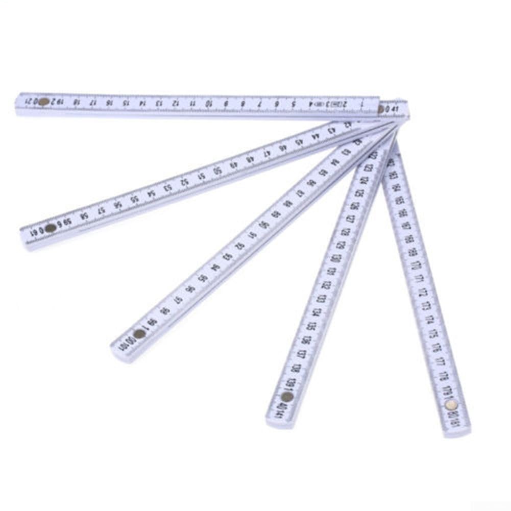 Compact Folding Ruler Extends To 2 Meters For Measuring Applications In Home Improvement And Workshop Environments