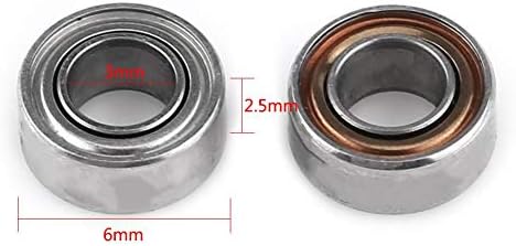 10 Pcs MR63ZZ Miniature Ball Bearings, Double Shielded/ Sealed Miniature Steel Ball Bearings, 3x6x2.5mm Metal Shielded Ball Bearing for Printer, Model Making