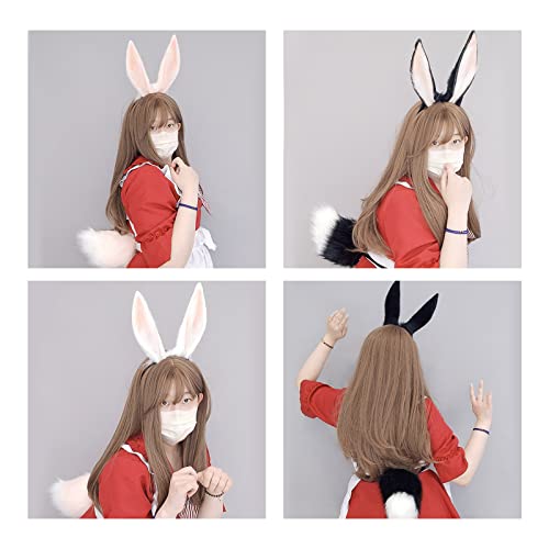 Meninas Anime Hairhoop De PelúCia Orelha De Coelho Bandana/Cauda Fantasia Cosplay Festa Lindo Toucad