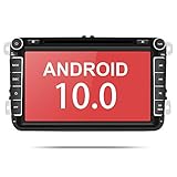 AUMUME 8 Zoll Android 10 Autoradio für VW Golf Passat Polo Tiguan Jetta Skoda Fabia Yeti Seat mit Navi Unterstützt Autoplay Mirrorlink Bluetooth DAB (mit 16 GB Karte)