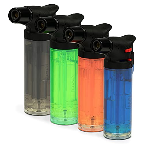 Vani Sturmfeuerzeug mit Jet Flamme - 4X Küchenbrenner inkl. 1x Feuerzeug von VanI - Nachfüllbarer Flambierer - Befüllter…