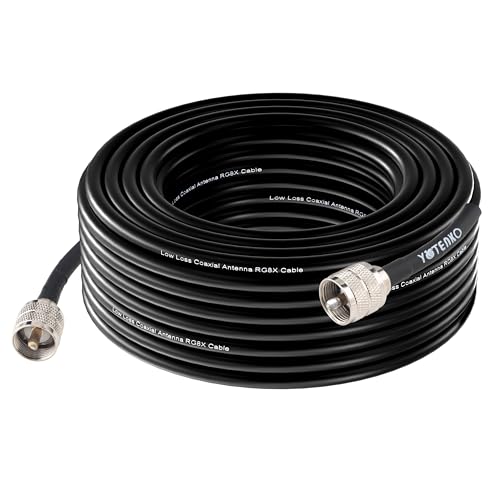Câble coaxial CB antenne RG8x PL259 pour radio ham HF VHF 50 Ohm