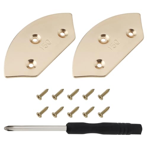 SG Store 1 Pair Brass Shoe Toe Plates with Screws 55x32.5x25.5mm for Big-headed Shoes Boots
