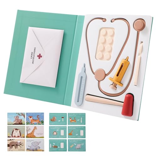 Kit de jeu de dentiste Doctor Kit avec stéthoscope de simulation et 36 jouets