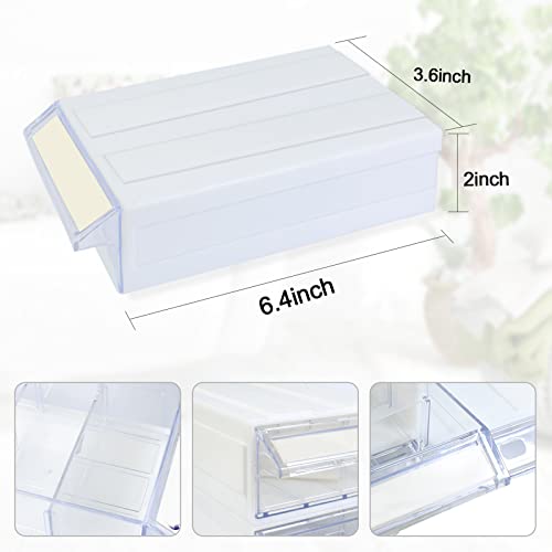 12 Drawer Stacking Storage Cabinet, Plastic Stacking Drawer With 24 Clear Dividers&12 Tag Cards Multi Compartment Organizer Storage Container For Jewelry, Craft Diy, Bead, Small Items(12, White) #TOP2