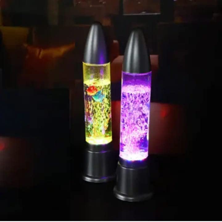 LED Bubble Tube Color Changing LED Novelty Aquarium Sensory Bubble Fish Water Tube Floor Lamp For Living Room,Bedroom,Office decoration Multi