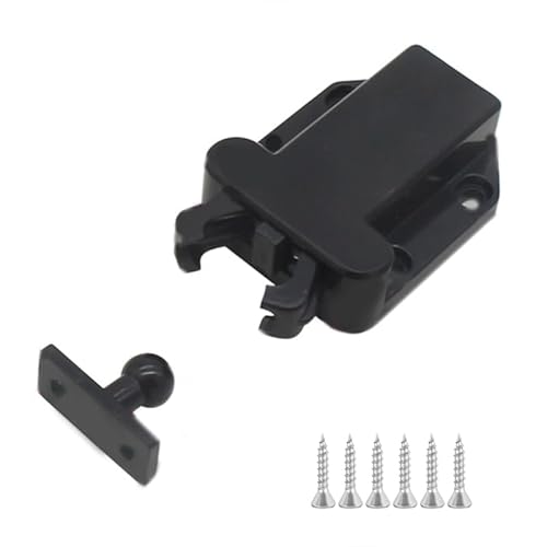 Armario de bloqueo invisible para muebles para tocar con pestillo con función emergente de silencio, cierre de bloqueo para armario