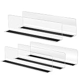 Baluue 5Pcs Shelf Dividers Closet Shelf Dividers Plastic Clear Wood Closet Shelf Separator Organizer