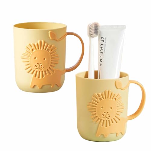 Porta Spazzolino Bambini,Counius 2 Pezzi Tazza Per Spazzolino Da Denti Tazza Porta Spazzolino Bicchiere Portaspazzolini Porta Spazzolino Di Plastica Portaspazzolino Da Denti,Portaspazzolino Bambini