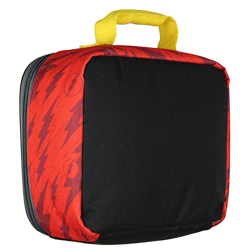 Image of Bioworld DC Comics The Flash Character Lightning Bolt Logo Insulated Lunch Box Tote 12 inch