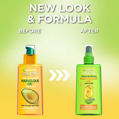 Garnier Fructis Triple Nutrition Marvelous Oil Hair Elixir, 5.0 Fl Oz, 1 Count (Packaging May Vary) #TOP2