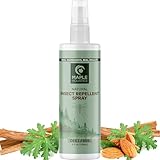 Natural Bug Repellent Spray for Body - DEET Free Bug Spray for Kids & Adults for Ticks Mosquitoes & Insects - Made with Citronella Rosemary & Lemongrass - Light Scent Vegan & Cruelty Free (4 Fl Oz)