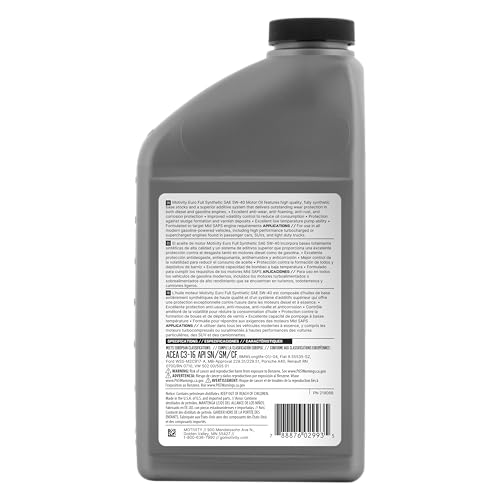 Aceite de motor sintético 5W-40 MOTIVITY 6 botellas 1 cuarto miniatura 2