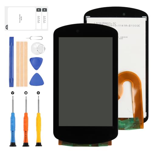 Pantalla LCD para Garmin Edge 1030 GPS Display para Edge 1030 Bicicleta Pantalla táctil digitazer Full Assembly Reemplazo Pantalla con Kit de reparación (negro)