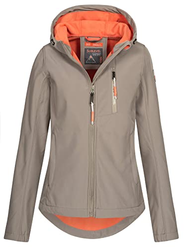 DEPROC Active Veste Softshell Femme Shelby Peak – Capuche Amovible, Imperméable Respirante 8000 Mm – Idéale Rando & Sport