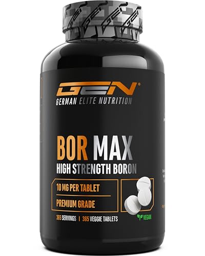 Bor Max - 365 comprimidos con 10 mg de boro puro - Sin aditivos indeseables, alta dosis, vegano