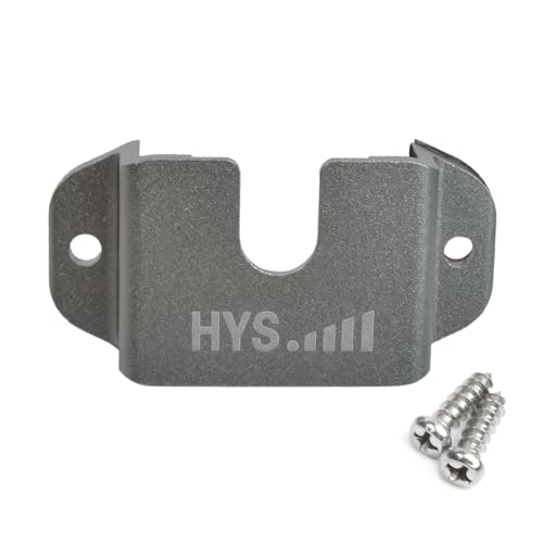 HYS Handheld Radio/Shoulder Speaker Mic with Belt Clip Holder, Handheld Marine Radio/CB Radio with Universal Round Knob Hanger Mount for Anytone Kenwood Midland Motorola Uniden Yaesu, 1pc