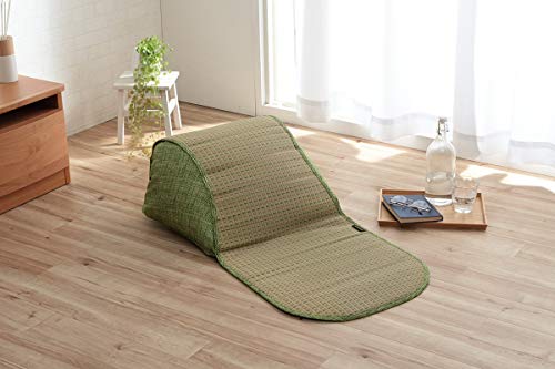 イケヒコ コーポレーション い草 クリア クッション くつろぎ ごろごろ 抗菌防臭 消臭 シンプル 小林製薬コバガード使用 約48×90cm グリーン #3281979