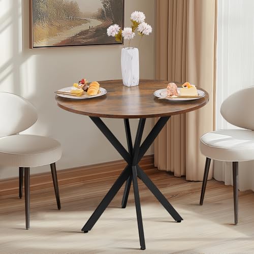 Unovivy 31.5" Small Round Dining Table for 2-4, Space Saving