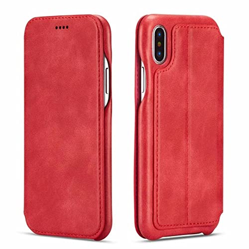 Étui en cuir pour Samsung S10 rouge idéal pour le bureau et les sorties