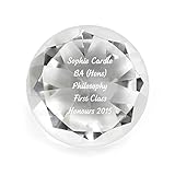 Custom Personalised Engraved Diamond Paperweight with Presentation Box. Ideal For Awards Ceremony, Birthdays, Xmas, New Job.