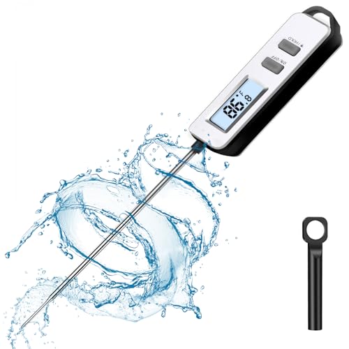 Digitales Fleischthermometer Bratenthermometer Thermometer Kochen Küchenthermometer Grillthermometer mit langer Sonde für Braten Kochen Grillen BBQ Backen Baby-Ernährung (Batterie inklusive)