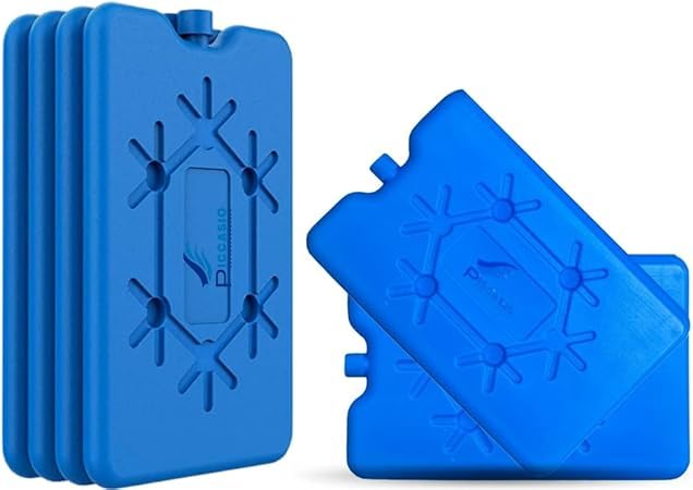 PICCASIO6 Ice Pack, Reusable Thin Can Be Placed in Lunch Box, Cooler, Freezer to Keep Cold. Ideal for Cooler Bag for Work, School, and Road Trips