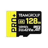 TEAMGROUP (旧称 Team) microSDカード 128GB PRO+ UHS-I U3 V30 A2 読出160MB/s 書込90MB/s 高速転送 4K動画撮影/Nintendo Switch/スマホ/ドローン向け SDアダプター付 日本正規10年保証 TPPMSDX128GIA2V3003