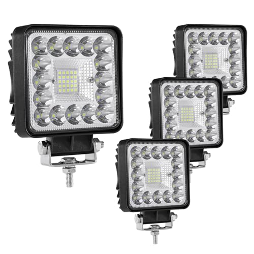 LED pod Lights, LED Lights Cubes, Fog Light for Motorcycle SUV ATV UTV 4x4 Van Jeep Pickup Golf Cart Camper, 4Pack 123W Work Lights for Truck