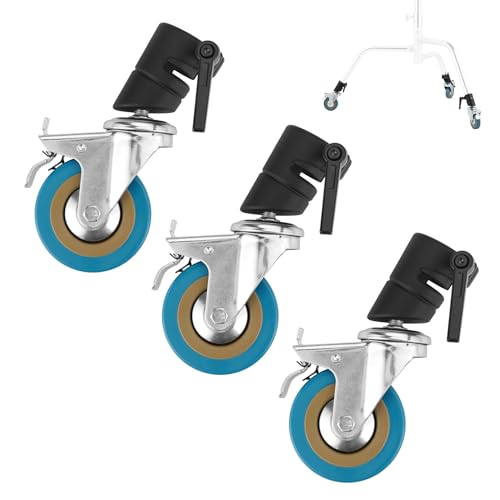 Selens Heavy Duty C Stand Swivel Caster Set 0.98in/25mm Light Stand Wheels