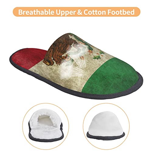 Mexico Flag House Slippers Plush Women Men Indoor Outdoor Home Shoes3