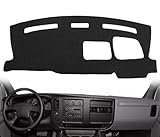 Dash Cover Mat Custom Fit for Chevy Chevrolet Express/GMC Savana Van Dashboard Pad Cap Carpet Protector K201 (Black)