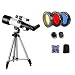 Produktbild KIDsportxie Astronomisches Weltraumteleskop für Kinder, Anfänger Himmel Monokular 50-100 mm Refraktor Kinder Pädagogisches Spektiv Vogelbeobachtung Spyglass White, C