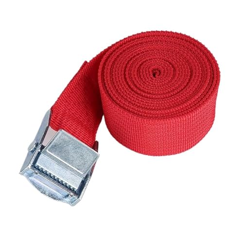 Correas de carga de 5 m con hebilla para motocicleta, coche, bicicleta, cuerda de remolque de metal, cinturón de fijación fuerte para bolsa de equipaje (A7)