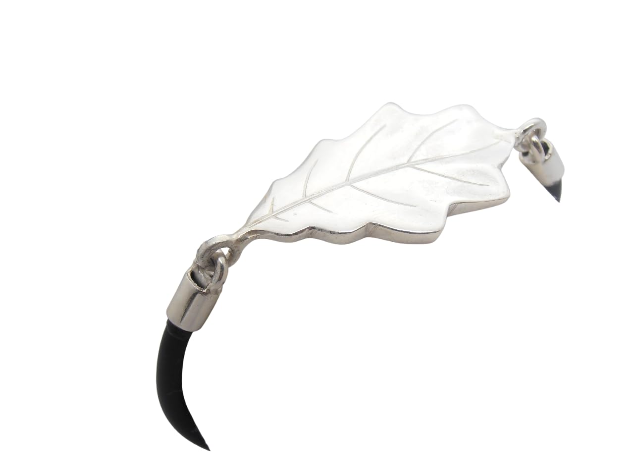 Quercia : Braccialetto in Argento 925 - Bracciale con Foglia Simbolo di Forza e Giustizia