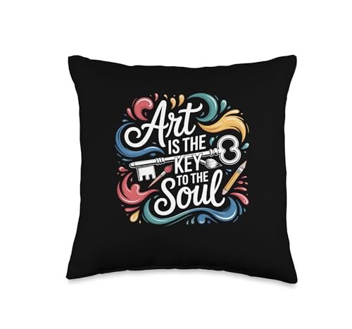 Art is The Key to The Soul Creative Quote Throw