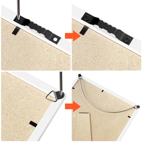 Avesteir 251 Stück Bilderhaken Schwarz, Bildaufhänger Set mit Schraubendreher und Fachbox, Aufhänger Sets für Bilder mit Schrauben, Bilderrahmen Zackenaufhänger für Haus Büro Wand Befestigung Malerei