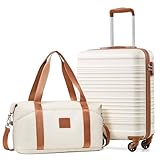 COOLIFE Cabin Suitcase, 55x40x20cm Cabin Luggage with ABS Hard Shell and Easyjet Bag 30L(45×36×20cm) Set, Carry On Suitcase with TSA Lock & 4 Wheels, Suitable for Ryanair, Easyjet, Paid Hand Luggage