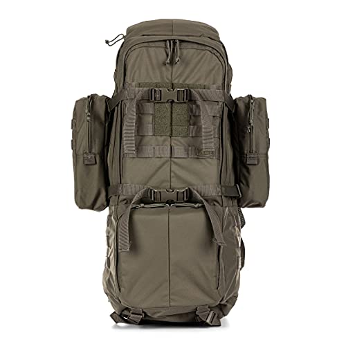 5.11 タクティカル ユニ Rush 100 バックパック、60L収納容量、コンバーチブル、スタイル 56555、S、M、L/XL。, レンジャーグリーン(Abr)。, Small/Medium
