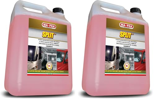 Mafra, Split, Nettoyant multi-usages spécifique pour les vitres, le verre, les écrans LCD, sans rinçage, sans ammoniaque, idéal pour le nettoyage des locaux, bidon de 4500 ml. (Lot de 2)